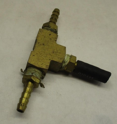 Harley Brass 3 Way T Piece Joiner Fuel Hose Tee Connector Air Water Ga
