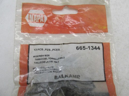Lot of 10 NAPA Body Nut Spring Screws 665-1344