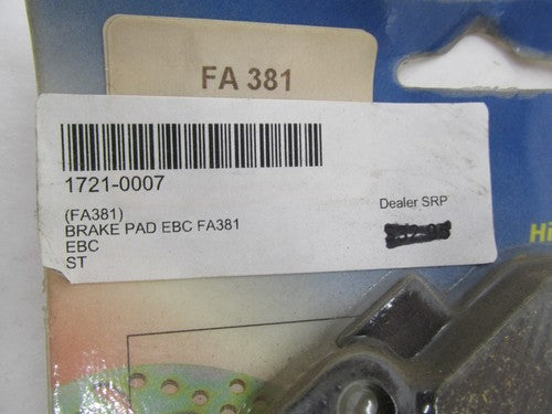 EBC NOS Organic Sintered Brake Pads Pad Set 1721-0007 FA381