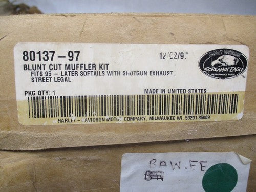 Harley Genuine NOS Screamin Eagle Softail Blunt Cut Exhaust Mufflers 8