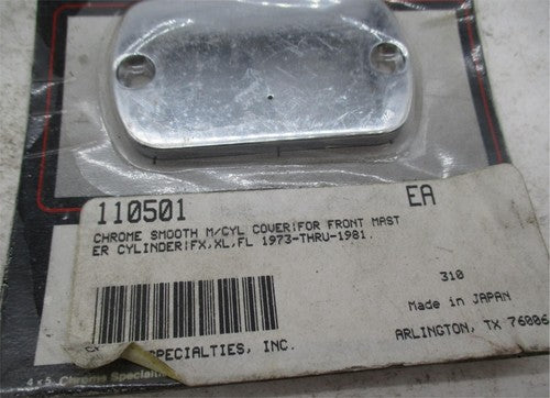 Harley Davidson Chrome Specialties Smooth Chrome Master Cylinder Cover