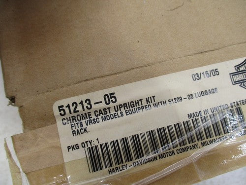 Harley Davidson Genuine NOS V-Rod VSRC Chrome Cast Upright Kit 51213-0