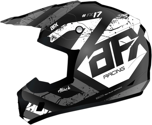 AFX FX-17 Attack Helmet Matte Black/Silver XL 0110-7146