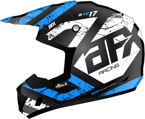 AFX FX-17 Attack Helmet Matte Blue/Black XS 0110-7160