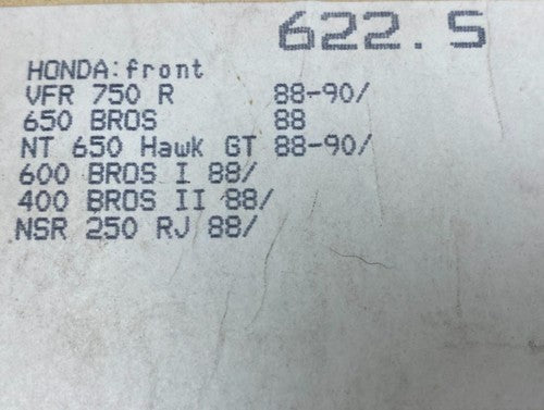 SBS Front Wheel Disc Brake Pads 622HF SBS-S-40 GF