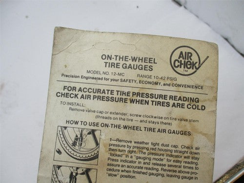 Air Chek Motorcycle Scooters Mopeds On The Wheel Tire Pressure Gauges