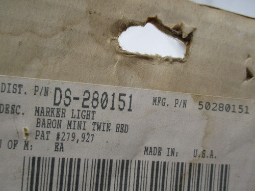 Harley Davidson Khrome Werks Baron Mini Twin Red Marker Light Kit DS-2