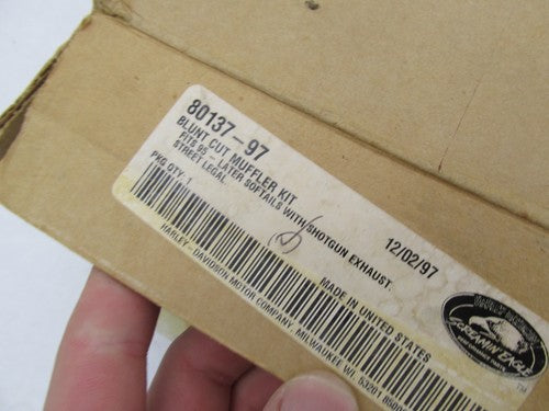 Harley Genuine NOS 1995+ Softail Screamin Eagle Blunt Cut Muffler Kit