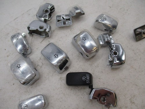 Mixed Lot of Harley Davidson Chrome and Black Handlebar Switch Buttons