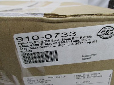 S&S Cycle NOS Harley 17-20 M8 128" Big Bore Cylinder Kit 0910-0733