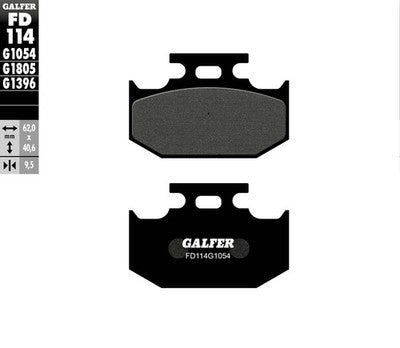 Galfer Carbon Semi-Metallic Brake Pads Rear FD114G1054