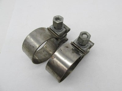 Pair of Harley Davidson Genuine 1.75" 1-3/4" Exhaust Muffler Clamps