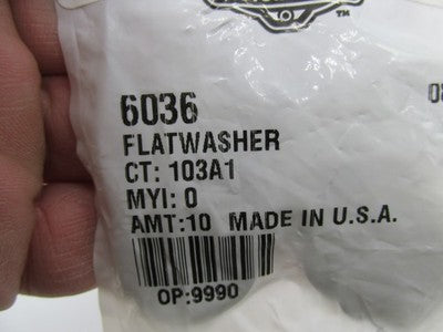 Lot of 10 Harley-Davidson Genuine OEM NOS Flat Washers 6036