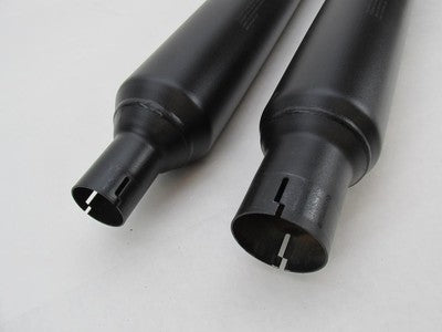 Pair of Harley-Davidson Genuine Black Exhaust Mufflers 64900766A & 649