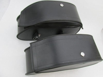 Pair of Viking Bags Harley Davidson Black Semi Rigid Lockable Saddleba
