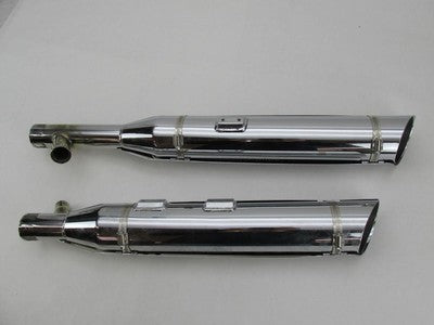 Pair of Harley Genuine Chrome Stock Softail Exhaust Mufflers 65924-03