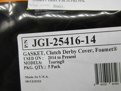LOT of 4 James Gasket NOS Clutch Derby Cover Gaskets JGI-25416-14 | 09