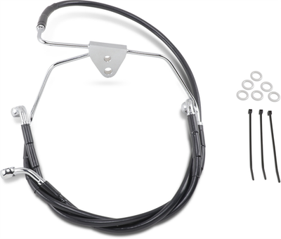 Drag Specialties Extended Stainless Steel Front Brake Line Kit 1741-2515