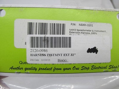 NAMZ NOS Speedometer & Instrument Extension Harness 32" NSXH-3201, 212