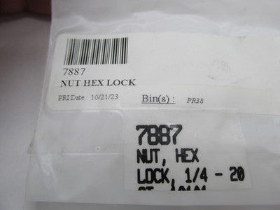 Lot of 2 Harley Davidson NOS OEM 1/4-20 Nylon Cap Hex Nut 7887