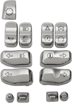 Drag Specialties Switch Cap Kit Chrome 0610-0807