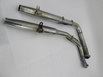 Set of Harley-Davidson Chrome EVO Drag Exhaust Pipes with Baffles