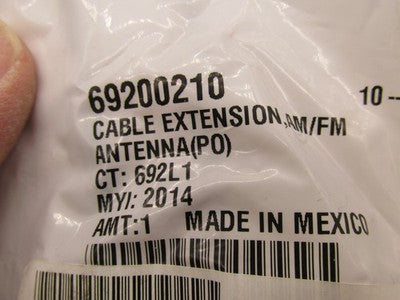 Harley Davidson Genuine NOS AM/FM Antenna Cable Extension 69200210