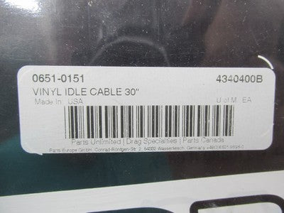 Drag Specialties NOS 30" Vinyl Idle Cable 0651-0151