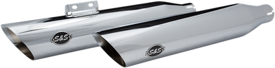 S & S Cycle Slash-Cut Mufflers Chrome 550-0736