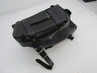 The Leatherworks Harley Black Left Side Single Lockable Saddlebag 19x1
