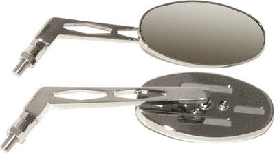 Emgo Billet Oval Mirror Tall Stem 20-26307