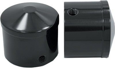 Avon Air Cushion/Custom Contour Axle Nut Covers 1in. Black AXL-AIR-ANO