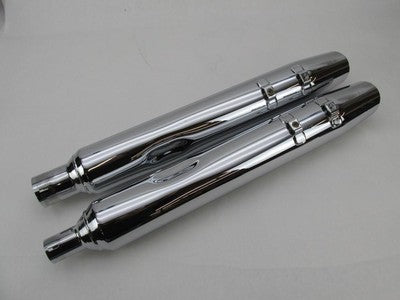 Pair of Harley Genuine Chrome Touring Exhaust Mufflers 64900236A & 649