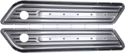 Covingtons Saddlebag Hinge Covers Dimpled Chrome C1010-C
