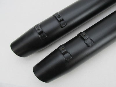 Pair of Harley-Davidson Touring Black Exhaust Mufflers 64900765B & 649