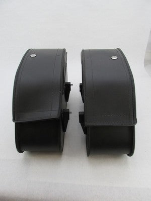 Pair of Viking Bags Harley Davidson Black Semi Rigid Lockable Saddleba