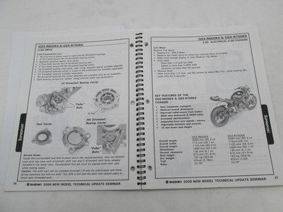 Suzuki Factory 2006 New Model Technical Update Seminar Manual 99923-15