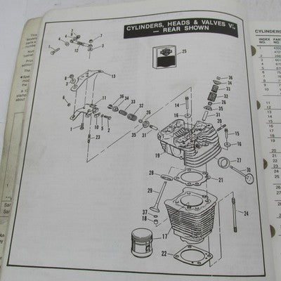 Harley Davidson Genuine 1991 Police Models Parts Catalog Official 9954