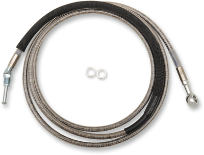 Drag Specialties Stainless Steel Hydraulic Clutch Lines +12" 82-1/8" Stainles...