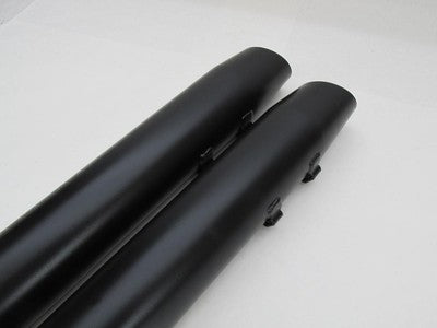 Pair of Harley-Davidson Touring Black Exhaust Mufflers 64900765B & 649
