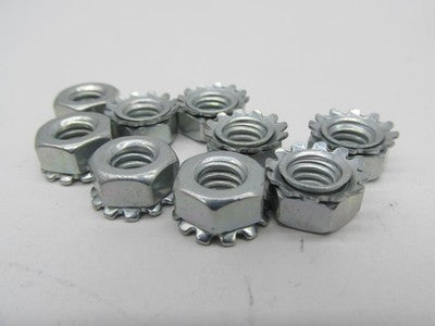Lot of 9 Harley-Davidson NOS 1/4"-20 x 7/16" Hex Keps Nuts 7792