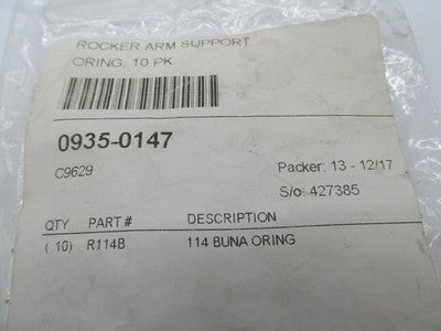 Lot of 10 Cometic Rocker Arm Support Buna O-Rings C9629 0935-0147