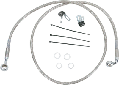 Drag Specialties Extended Stainless Steel Front Brake Line Kit 43in. C