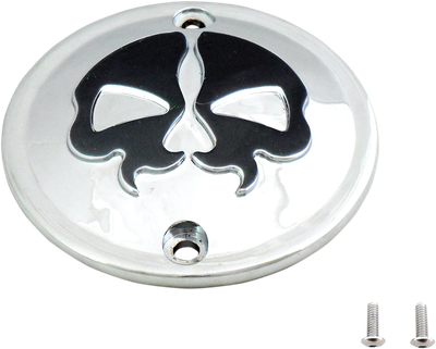 Drag Specialties Split Skull Derby Covers Chrome 0940-1616