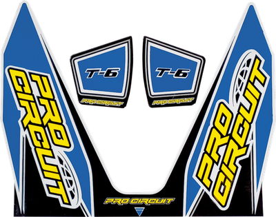 Pro Circuit T-6 Exhaust Decals Light Blue DC22T6-LB