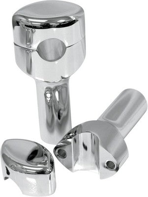 LA Choppers Smooth Riser for 1in. Handlebar 4in. Tall Chrome LA-7402-0
