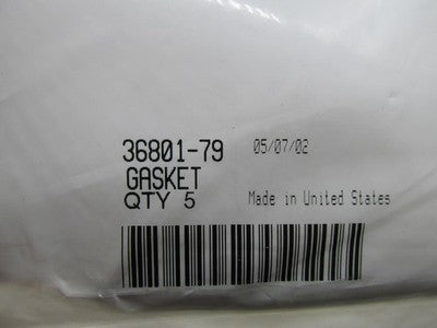 Lot of 5 Harley Davidson Genuine NOS Gasket 36801-79
