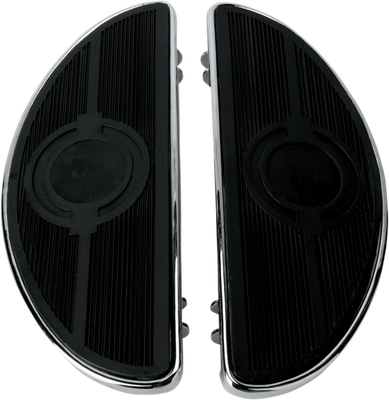 Drag Specialties Half-Moon Floorboards without Vibration Inserts Chrom