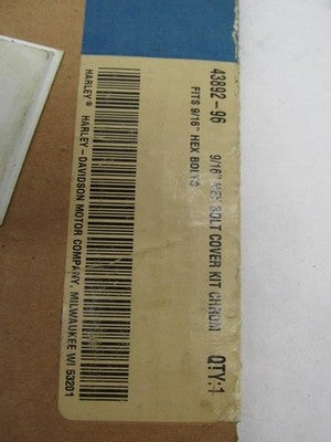 Harley Davidson Genuine NOS Chrome 9/16" Hex Bolt Cover Kit 43892-96