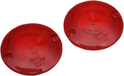 Drag Specialties Replacement Turn Signal Lenses Red 2020-0639
